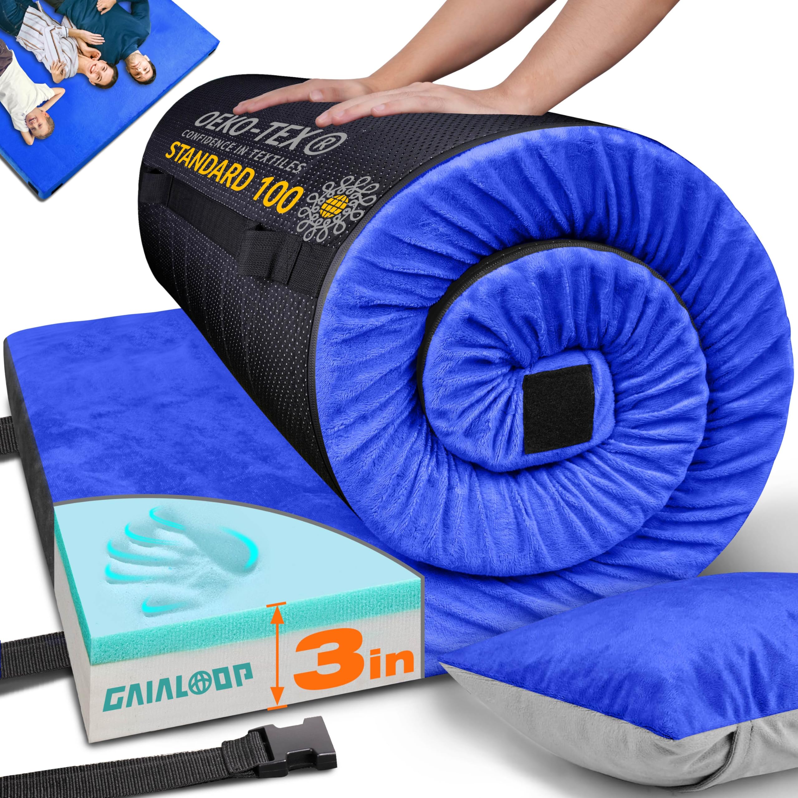 Amazon.com: Gaialoop Memory Foam Camping Mattress, 3 Inch Camping